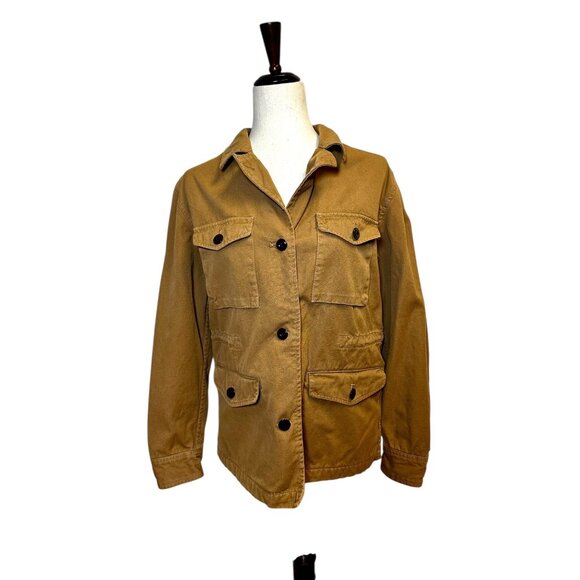 J.Crew Camel Utility Button Barn Jacket • Women’s Light Brown Workwear Field - Picture 2 of 9
